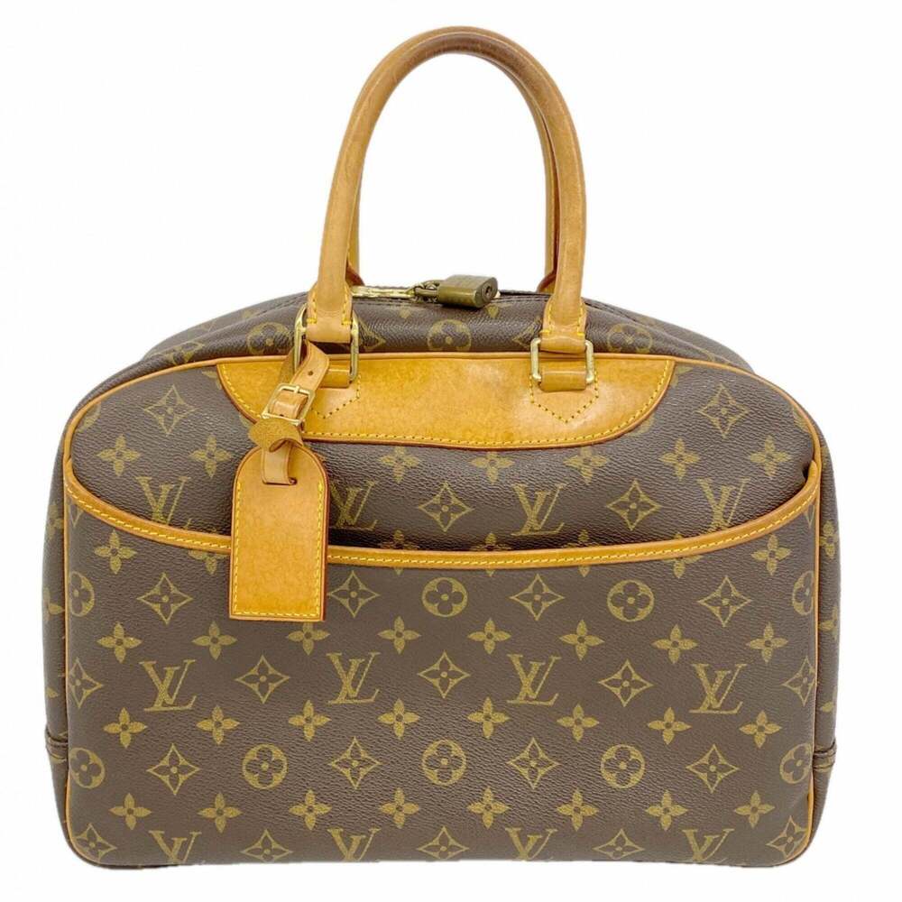 Louis Vuitton Monogram Deauville Handbag M47270 Brown Women's
